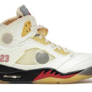 Stylish White and Red Sneakers